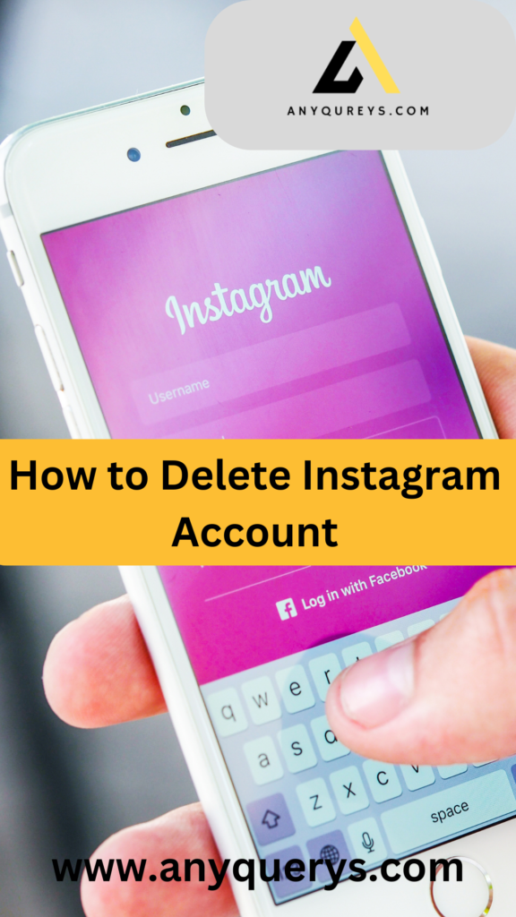 how to delete instagram account